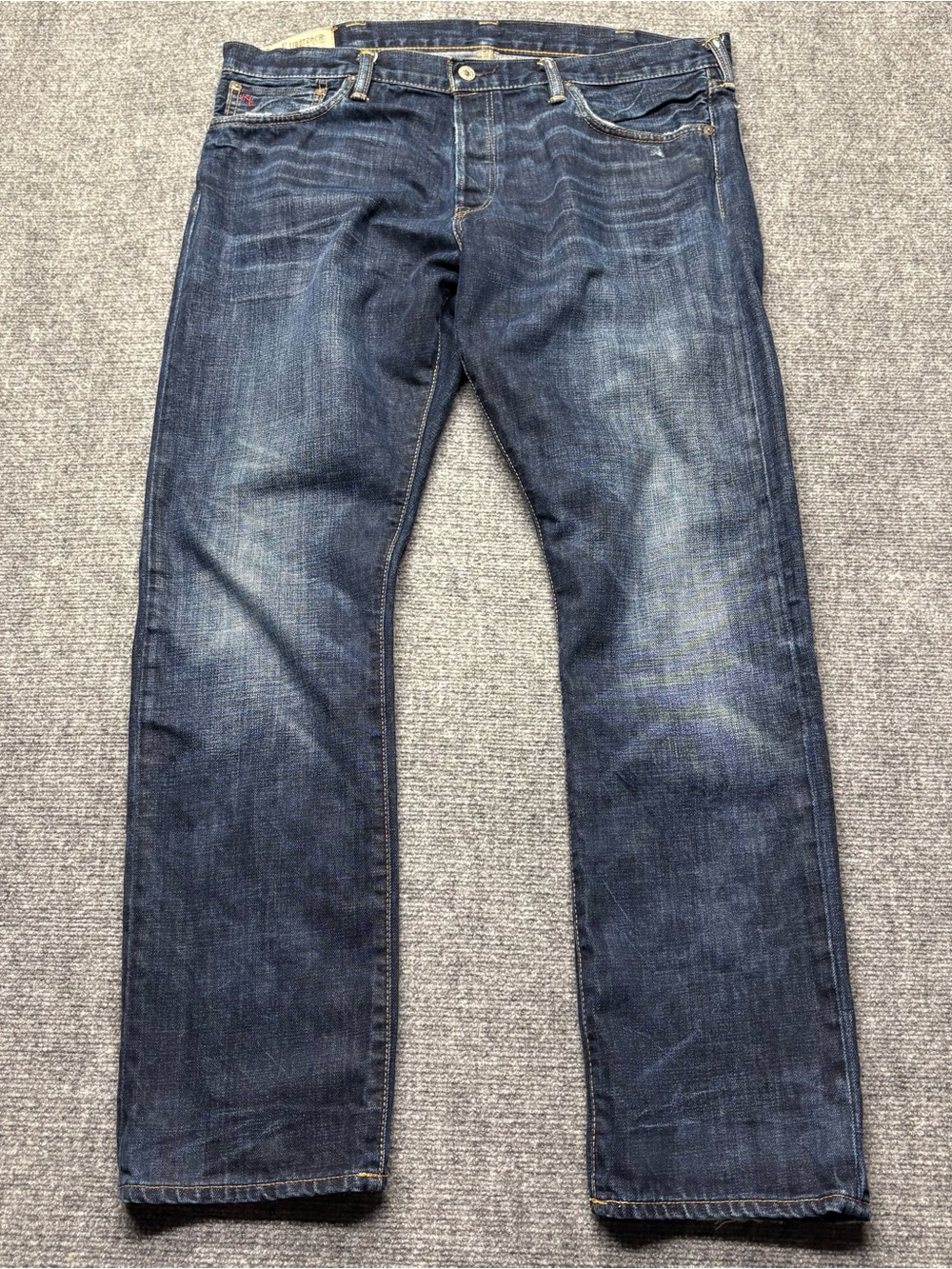 Polo Ralph Lauren Jeans Mens 38x32 Blue 625 Varick Slim Straight Dark Wash